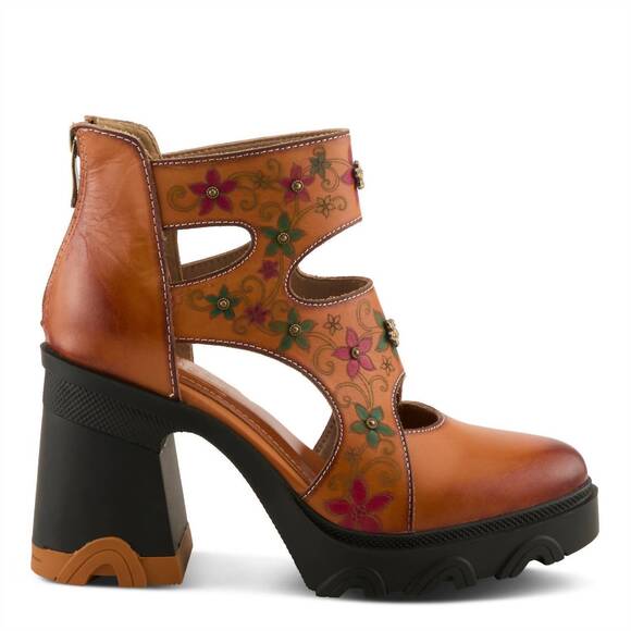 NEW L'ARTISTE women's capsule shoe boots in camel multi - Picture 3 of 7